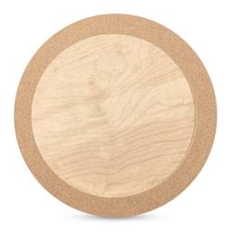 American Easel Cradled Round Birch Painting Panel - 14" Dia. x 7/8" D (Back)