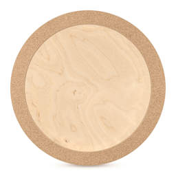 American Easel Cradled Round Birch Painting Panel - 18" Dia. x 7/8" D (Back)