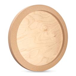 American Easel Cradled Round Birch Painting Panel - 20" Dia. x 7/8" D (Back, Angled view)