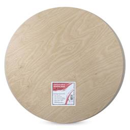 American Easel Cradled Round Birch Painting Panel - 30" Dia. x 7/8" D - front of packaging