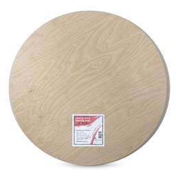 American Easel Cradled Round Birch Painting Panel - 36" Dia. x 7/8" D - front of packaging