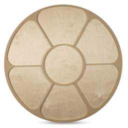 American Easel Cradled Round Birch Painting Panel - 48" Dia. x 7/8" D - back