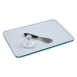 Paint Muller Set of 3 - Muller, grinding plate and palette knife together
