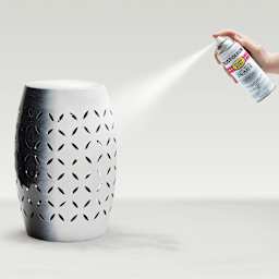 Rust-Oleum Clean Metal Spray Primer - Flat White, 12 oz, in use