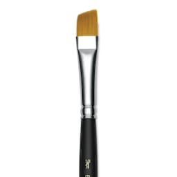 Blick Masterstroke Golden Taklon Brush - Angle Shader, Short Handle, Size 3/8" (close-up)