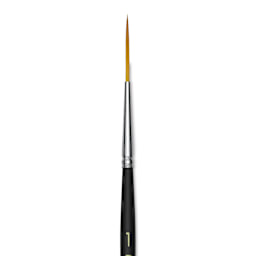 Blick Masterstroke Golden Taklon Brush - Script Liner, Short Handle, Size 1 (close-up)
