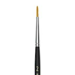Blick Masterstroke Golden Taklon Brush - Round, Short Handle, Size 2 (close-up)