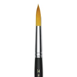 Blick Masterstroke Golden Taklon Brush - Round, Short Handle, Size 14 (close-up)