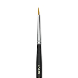 Blick Masterstroke Golden Taklon Brush - Round, Short Handle, 3/0 (close-up)