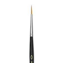 Blick Masterstroke Golden Taklon Brush - Liner, Short Handle, Size 0 (close-up)