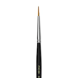 Blick Masterstroke Golden Taklon Brush - Liner, Short Handle, 2/0 (close-up)