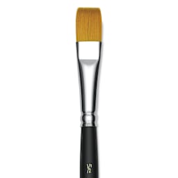 Blick Masterstroke Golden Taklon Brush - Flat, Short Handle, 1/2" (close-up)