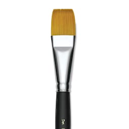 Blick Masterstroke Golden Taklon Brush - Flat, Short Handle, 3/4" (close-up)
