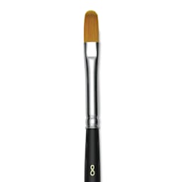 Blick Masterstroke Golden Taklon Brush - Filbert, Short Handle, Size 8 (close-up)
