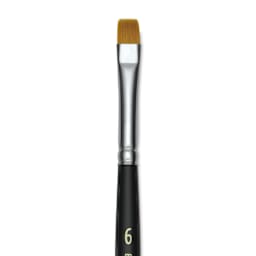 Blick Masterstroke Golden Taklon Brush - Chisel Blender, Short Handle, Size 6 (close-up)