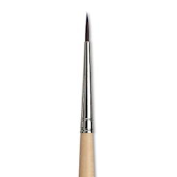 Da Vinci Petit Gris Pur Blue Squirrel Brush - Round, Short Handle, Size 1 close up