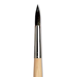 Da Vinci Petit Gris Pur Blue Squirrel Brush - Round, Short Handle, Size 14 close up