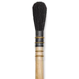 Da Vinci Black Goat Brush - Quill Mop, Short Handle, Size 4 close up