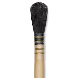 Da Vinci Black Goat Brush - Quill Mop, Short Handle, Size 8 close up