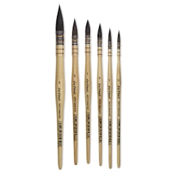 Da Vinci Petit Gris Pur Blue Squirrel Brush - 4015 Quill, Set of 6