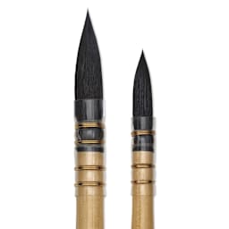 Da Vinci Petit Gris Pur Blue Squirrel Brush - 5427 Quill, Set of 2, close-up