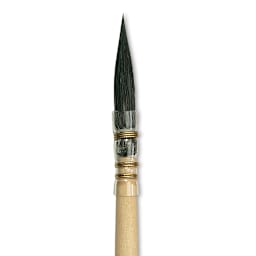 Da Vinci Petit Gris Pur Blue Squirrel Brush - Quill, Short Handle, 3/0 close up