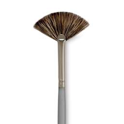 Dynasty Faux Squirrel Brush - Fan, Short Handle, Size 2