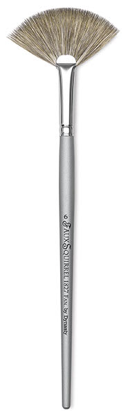 Dynasty Faux Squirrel Brushes - Fan Brush shown upright