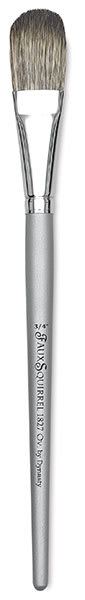 Dynasty Faux Squirrel Brushes - Oval Wash Brush shown upright
