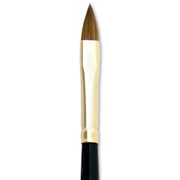 Silver Brush Renaissance Red Sable Brush - Cat's Tongue, Short Handle, Size 8 close up