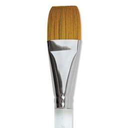 Silver Brush Golden Natural Brush - Square Wash, Size 1" close up