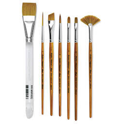 Silver Brush Golden Natural Brushes - Various styles of Brushes shown upright