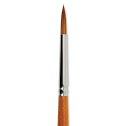 Silver Brush Golden Natural Brush - Round, Short Handle, Size 6 close up