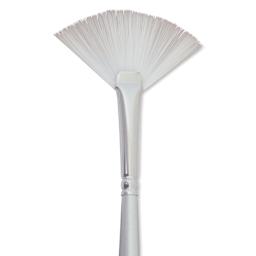 Silver Brush Silverwhite Synthetic Brush - Fan, Short Handle, Size 2 close up