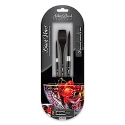 Silver Brush Black Velvet Watercolor Brush Set - Basics, Set of 3 (front of package)