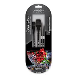 Silver Brush Black Velvet Watercolor Brush Set - Pro, Set of 4 (front of package)