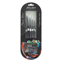 Silver Brush Black Velvet Watercolor Brush Set - Must Have Rounds, Set of 7 (front of package)
