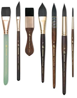 Princeton Neptune Series 4750 Synthetic Squirrel Brushes, View of assorted brushes 