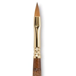 Escoda Reserva Kolinsky-Tajmyr Sable Brush - Bright, Short Handle, Size 6 (close-up)