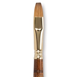 Escoda Reserva Kolinsky-Tajmyr Sable Brush - Closeup of Bright, Short Handle, Size 10