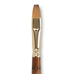 Escoda Reserva Kolinsky-Tajmyr Sable Brush - Bright, Short Handle, Size 12 (close-up)