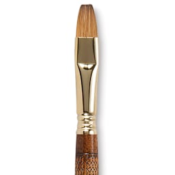 Escoda Reserva Kolinsky-Tajmyr Sable Brush - Bright, Short Handle, Size 14 (close-up)