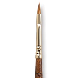 Escoda Reserva Kolinsky-Tajmyr Sable Brush - Filbert, Short Handle, Size 2 (close-up)
