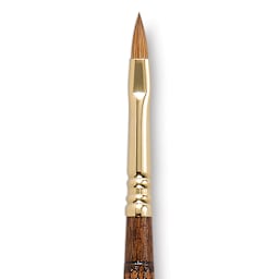 Escoda Reserva Kolinsky-Tajmyr Sable Brush - Filbert, Short Handle, Size 4 (close-up)