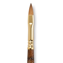 Escoda Reserva Kolinsky-Tajmyr Sable Brush - Filbert, Short Handle, Size 6 (close-up)