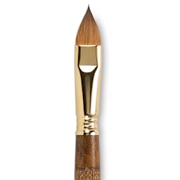 Escoda Reserva Kolinsky-Tajmyr Sable Brush - Filbert, Short Handle, Size 16 (close-up)