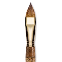 Escoda Reserva Kolinsky-Tajmyr Sable Brush - Filbert, Short Handle, Size 18 (close-up)