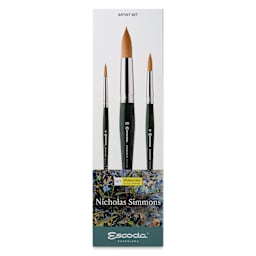 Escoda Signature Brush Set 1 - Nicholas Simmons, front of the packaging