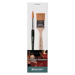 Escoda Signature Brush Set 2 - Nicholas Simmons, front of the packaging
