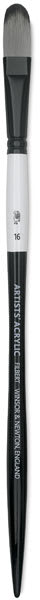 Winsor & Newton Artists' Acrylic Brushes - Filbert, Long Handle